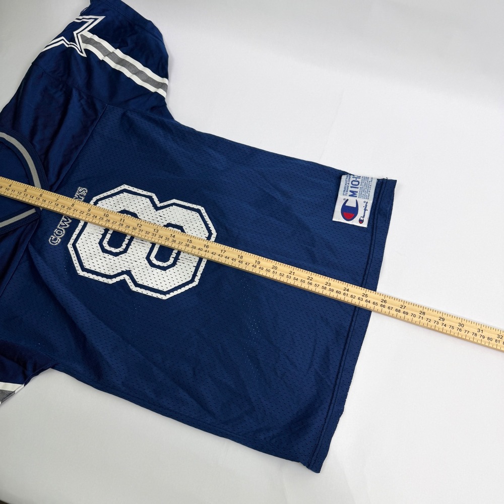Champion Dallas Cowboys Troy Aikman 8 Jersey Kids Medium 10-12 Navy Blue 90s USA - Picture 10 of 10